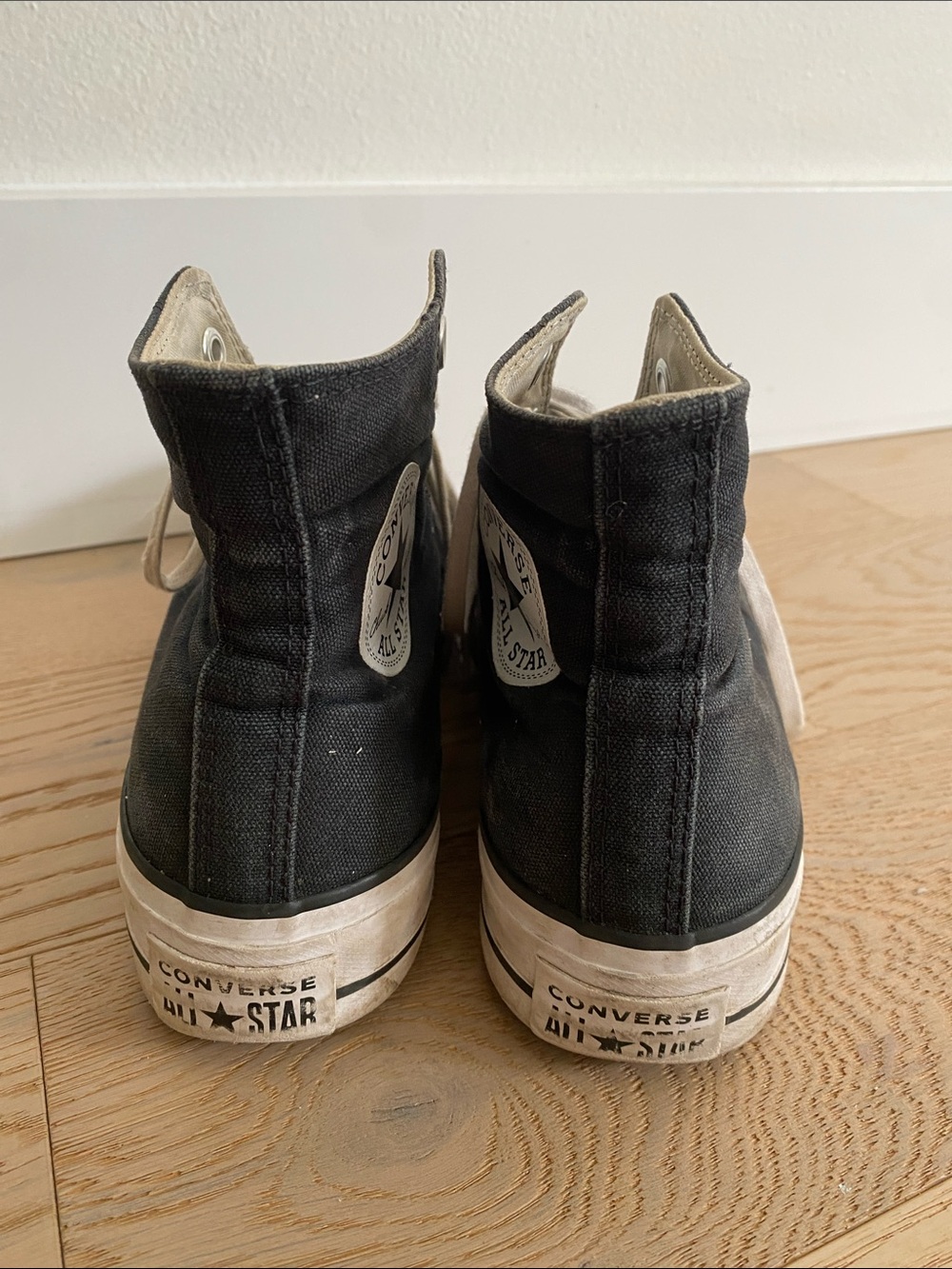 Converse Black and White High-Top Sneakers - Picture 3 of 10